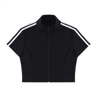 Cropped Full-Zip Warmup Top