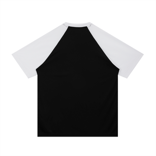 Contrast Raglan Sleeve Mesh T-Shirt