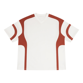 Unisex Color Block V-Neck T-Shirt