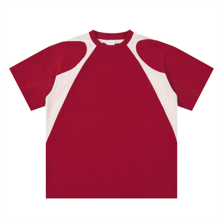 Contrast Panel Cotton T-Shirt