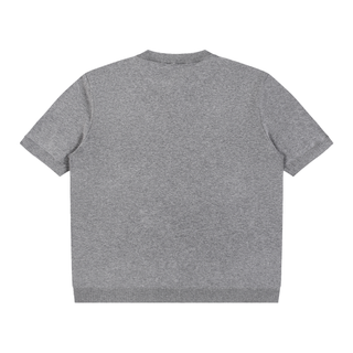 Cotton Knit Short Sleeve Henley T-Shirt