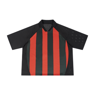 Unisex Striped Mesh Boxy Soccer Jersey