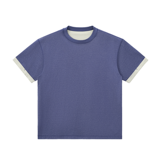 Contrast Cuff Cuffed T-Shirt
