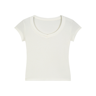 Essential V-Neck Bodycon T-Shirt