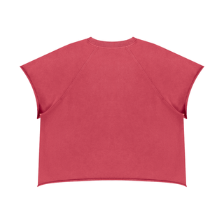 Unisex Vintage Wash Raw Edge T-Shirt