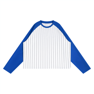 Unisex Striped Raglan Long Sleeve T-Shirt