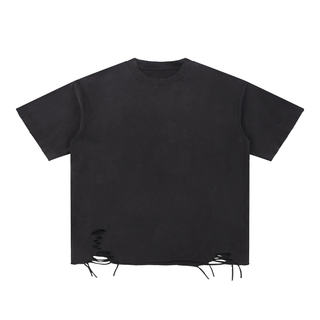 Snow Washed Raw-Hem T-Shirt