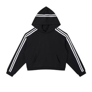 Side Stripe Cropped Hoodie