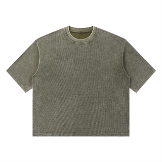 Unisex Mineral Wash Waffle Boxy T-Shirt