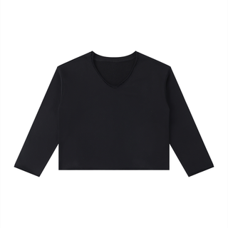 Women's Raw Hem Long Sleeve T-Shirt