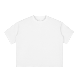 Boxy Half-Sleeve Raw-Edge T-Shirt