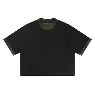 Unisex Mineral Washed Boxy Panel T-Shirt