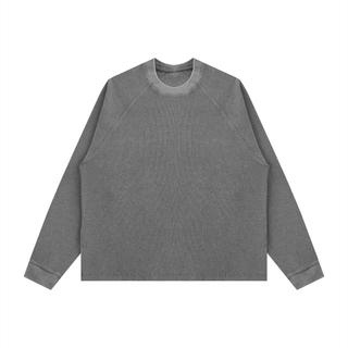 Unisex Vintage Wash Boxy  Waffle T-Shirt