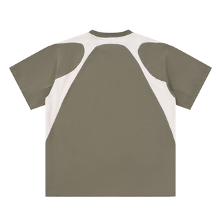 Contrast Panel Cotton T-Shirt