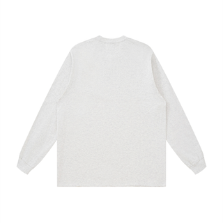 Unisex Raw Hem Long Sleeve T-Shirt