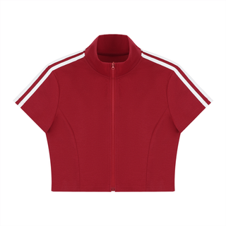 Cropped Full-Zip Warmup Top