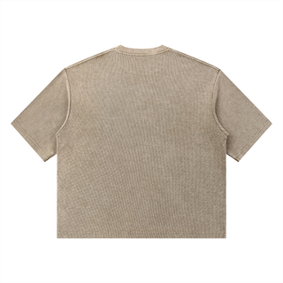 Unisex Mineral Wash Waffle Boxy T-Shirt