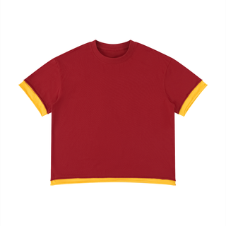 Unisex Boxy Color Block T-Shirt