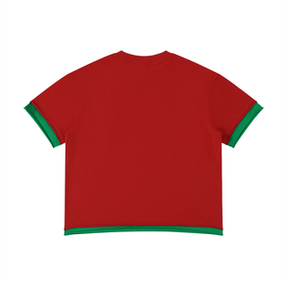 Unisex Boxy Color Block T-Shirt