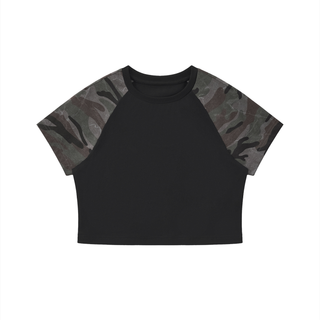 Women’s Camo Raglan Crop T-Shirt