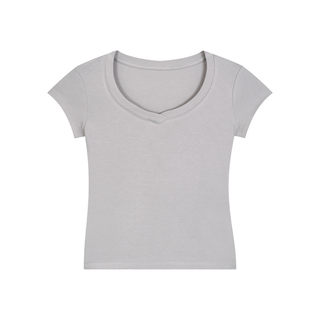 Essential V-Neck Bodycon T-Shirt
