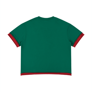 Unisex Boxy Color Block T-Shirt