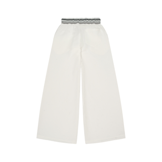 Stripe Waist Wide Leg Pant