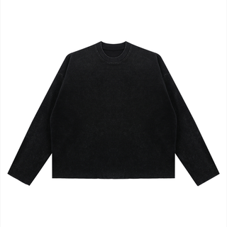 Unisex Vintage Wash Boxy  Waffle Raw Edge T-Shirt