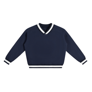 Contrast Collar Boxy Sweatshirt
