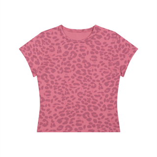 Women’s Leopard Print Crop T-Shirt