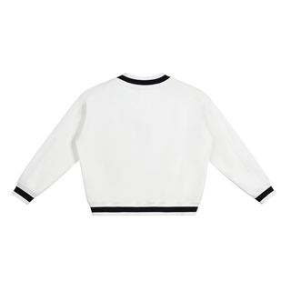 Contrast Collar Boxy Sweatshirt