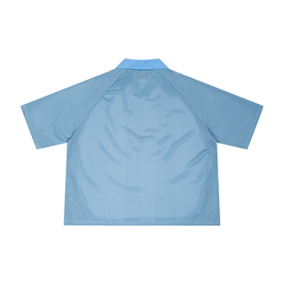 Unisex Striped Mesh Boxy Soccer Jersey