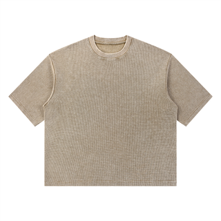 Unisex Mineral Wash Waffle Boxy T-Shirt