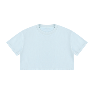 Women's Mineral Wash Cotton Crop T-Shirt