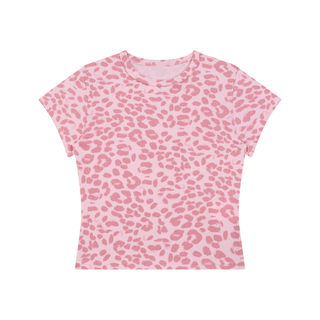 Women’s Leopard Print Crop T-Shirt