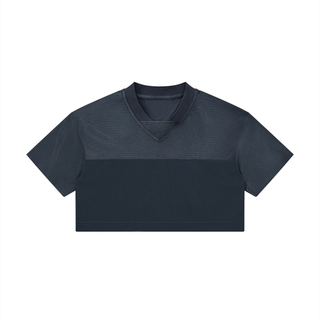 Women’s Cropped Paneled V-Neck Jersey