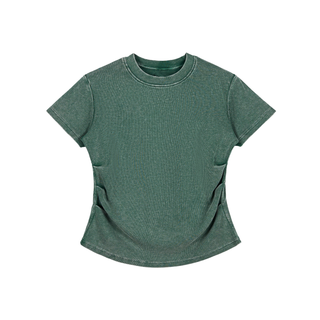 Vintage Washed Bodycon Cotton T-Shirt