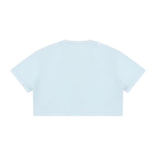 Women's Mineral Wash Cotton Crop T-Shirt