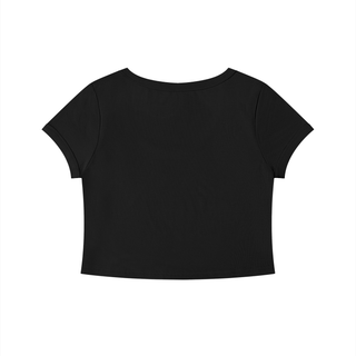 Women's Solid Color Slim Crop T-Shirt