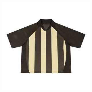 Unisex Striped Mesh Boxy Soccer Jersey