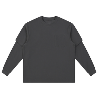 Layered Long Sleeve Oversized Tee