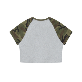 Women’s Camo Raglan Crop T-Shirt