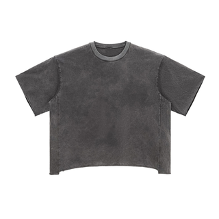 Raw Edge Snow Washed Boxy T-Shirt