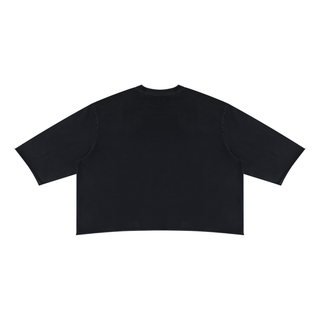 Unisex Mineral Wash Raw Hem Boxy T-Shirt