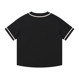 Contrast Piped Button-Up Jersey