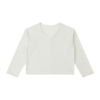 Women's Raw Hem Long Sleeve T-Shirt