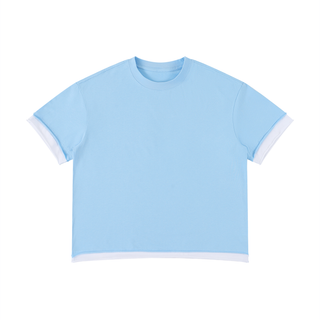 Unisex Boxy Color Block T-Shirt