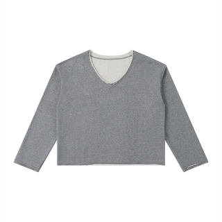 Women's Raw Hem Long Sleeve T-Shirt