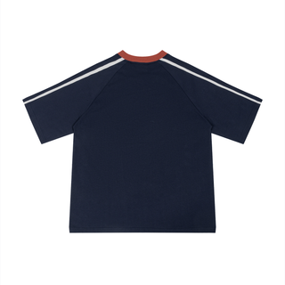 Unisex Color Block V-Neck T-Shirt
