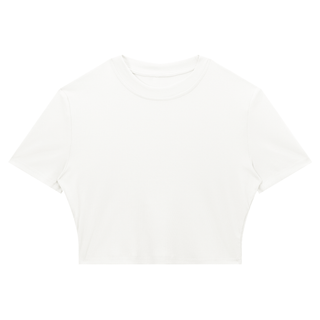 Women's Slim Ribbed Crop T-Shirt